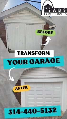 Before and After Garage Door Replacement